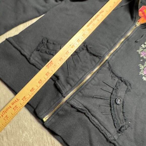 Vintage Y2K Hard Rock Cafe Women's Hoodie Orlando Florida L Zip Halloween - Picture 7 of 9